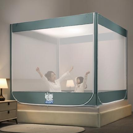 91家纺网 家纺一手货源 找家纺 总海虹蚊帐 8896款三开U型床笠式抗菌加密防摔蚊帐