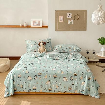 91家纺网 家纺一手货源 找家纺 寐眠 2022新款生态A类大豆针织棉夏被 动物乐园