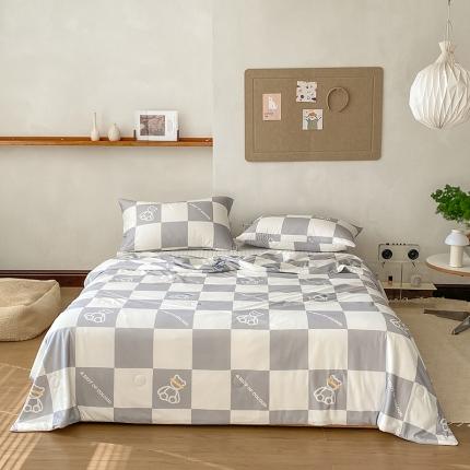 91家纺网 家纺一手货源 找家纺 寐眠 2022新款生态A类大豆针织棉夏被 浅灰大格