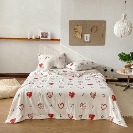 91家纺网 家纺一手货源 找家纺 寐眠 2022新款生态A类大豆针织棉夏被 少女心