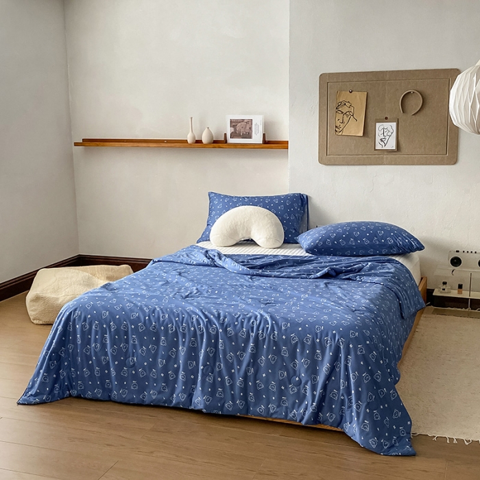 91家纺网 家纺一手货源 找家纺 寐眠 2022新款生态A类大豆针织棉夏被 冰冰熊