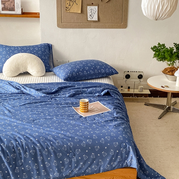 91家纺网 家纺一手货源 找家纺 寐眠 2022新款生态A类大豆针织棉夏被 冰冰熊