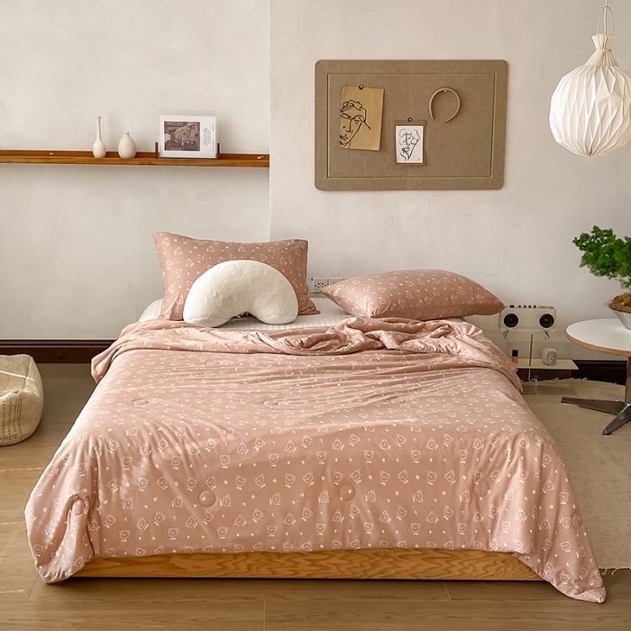 91家纺网 家纺一手货源 找家纺 寐眠 2022新款生态A类大豆针织棉夏被 好多熊