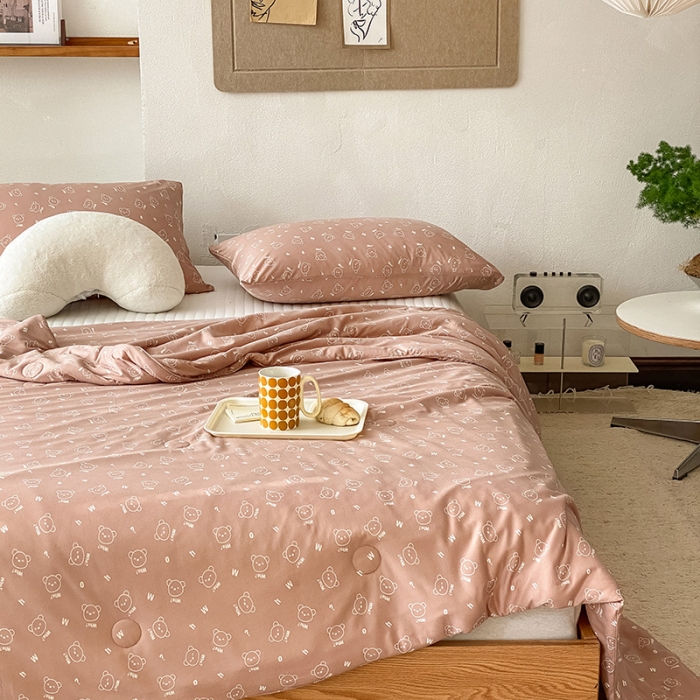 91家纺网 家纺一手货源 找家纺 寐眠 2022新款生态A类大豆针织棉夏被 好多熊