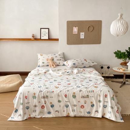 寐眠 2022新款生态A类大豆针织棉夏被 小火车