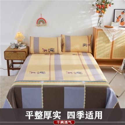 首爱家纺 2024新款多规格大版老粗布床单-拍摄风格1 纳卡