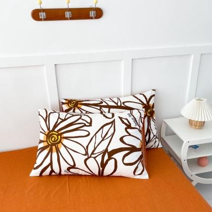 91家纺网 家纺一手货源 找家纺 （总）优彩 2022新款花卉系列莫奈花园单枕套48*74