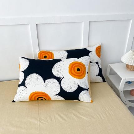 91家纺网 家纺一手货源 找家纺 优彩 2022新款花卉系列莫奈花园单枕套48*74莫奈-橙