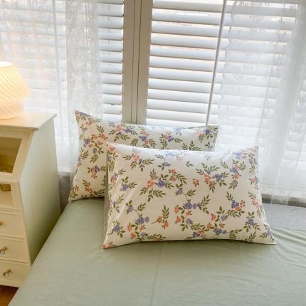 91家纺网 家纺一手货源 找家纺 优彩 2022新款时尚花卉系列单枕套48*74春晓