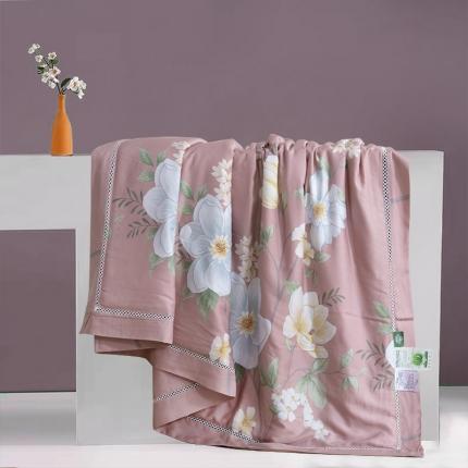 91家纺网 家纺一手货源 找家纺 娇逸家居 2022新款40天丝莫代尔镂空款夏凉被 花韵