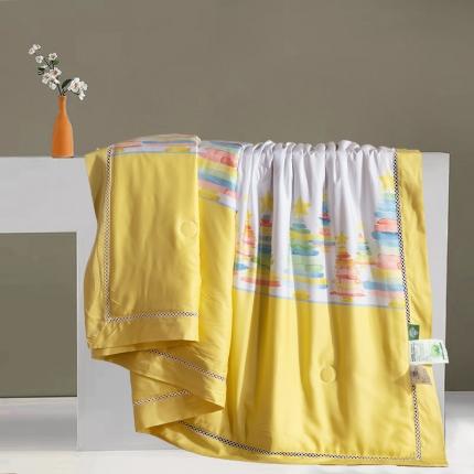 91家纺网 家纺一手货源 找家纺 娇逸家居 2022新款40天丝莫代尔镂空款夏凉被 快乐时光