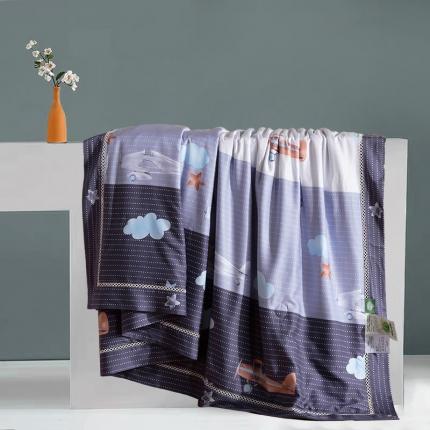 91家纺网 家纺一手货源 找家纺 娇逸家居 2022新款40天丝莫代尔镂空款夏凉被 小飞机