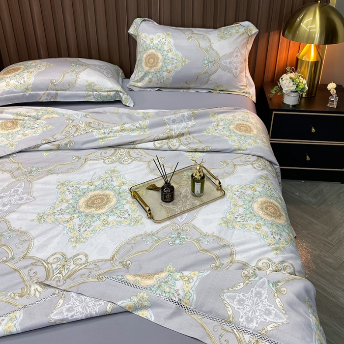 91家纺网 家纺一手货源 找家纺 娇逸家居 2022新款40天丝莫代尔镂空款夏凉被 米莱