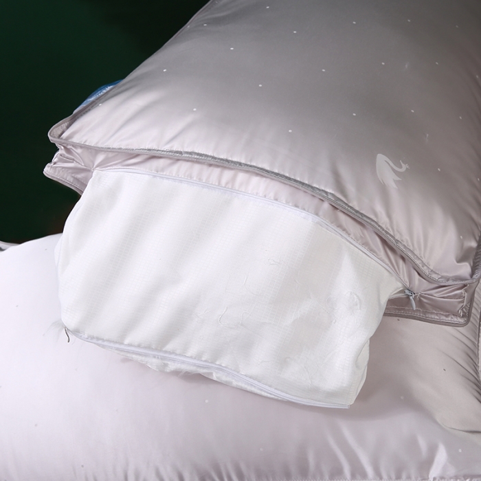 91家纺网 家纺一手货源 找家纺 2022奢享莫代尔提花仪征羽丝绒枕头成人护颈单人枕芯软枕