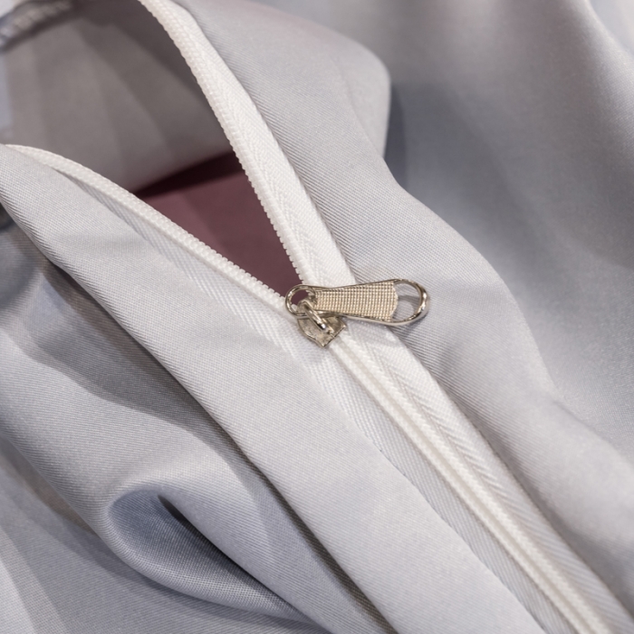 91家纺网 家纺一手货源 找家纺 骏腾2023新款水洗冰丝刺绣四件套真丝三件套-梦精灵 豆沙