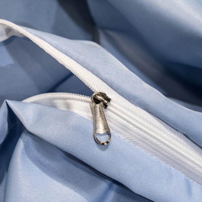 91家纺网 家纺一手货源 找家纺 骏腾2023新款水洗冰丝刺绣四件套真丝三件套-梦精灵 雾霾蓝