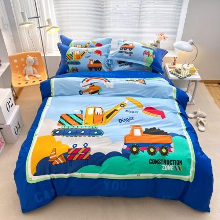 91家纺网 家纺一手货源 找家纺 （总）金爱家 2023新款大版纯棉卡通四件套