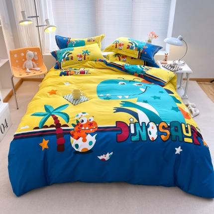 91家纺网 家纺一手货源 找家纺 （总）金爱家 2023新款大版纯棉卡通四件套