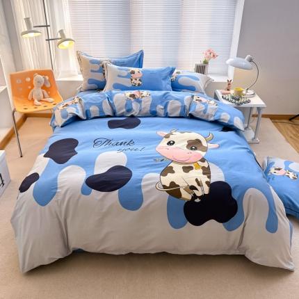 91家纺网 家纺一手货源 找家纺 （总）金爱家 2023新款大版纯棉卡通四件套