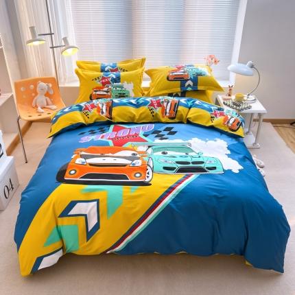 91家纺网 家纺一手货源 找家纺 （总）金爱家 2023新款大版纯棉卡通四件套