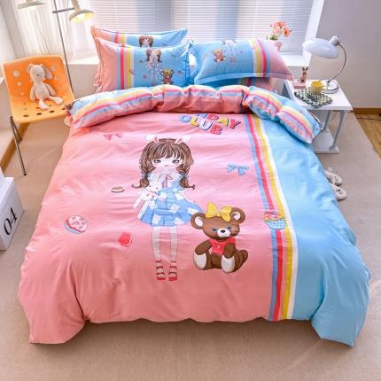 91家纺网 家纺一手货源 找家纺 （总）金爱家 2023新款大版纯棉卡通四件套