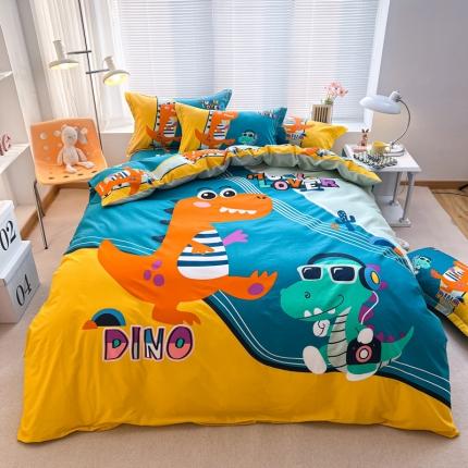 91家纺网 家纺一手货源 找家纺 （总）金爱家 2023新款大版纯棉卡通四件套