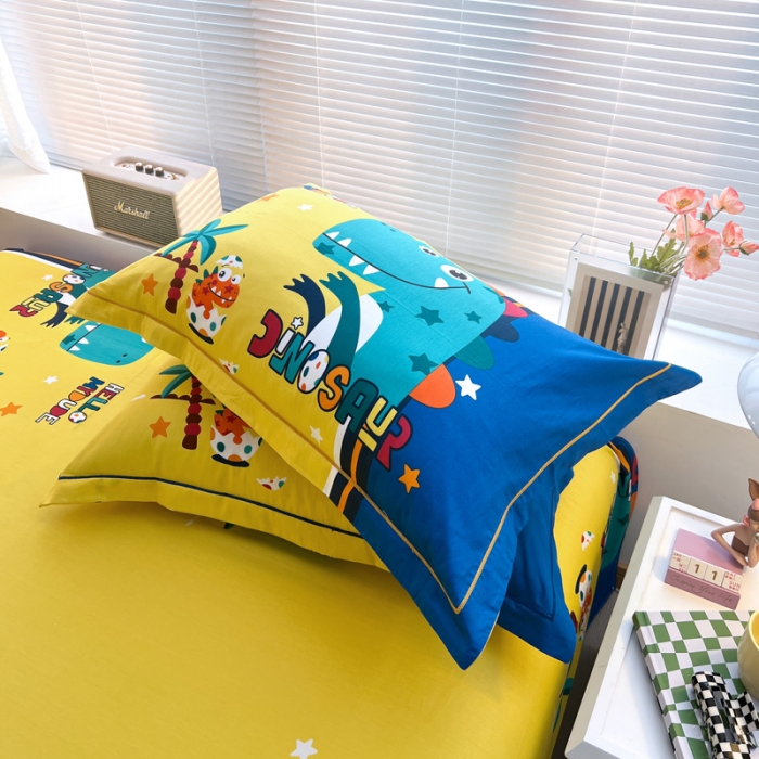 91家纺网 家纺一手货源 找家纺 金爱家 2023新款大版纯棉卡通四件套 幻彩世界