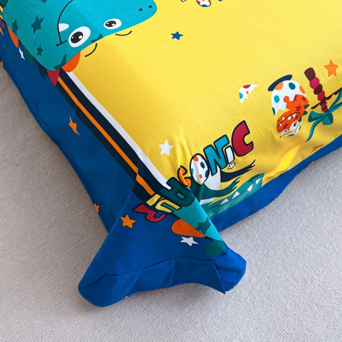 91家纺网 家纺一手货源 找家纺 金爱家 2023新款大版纯棉卡通四件套 幻彩世界