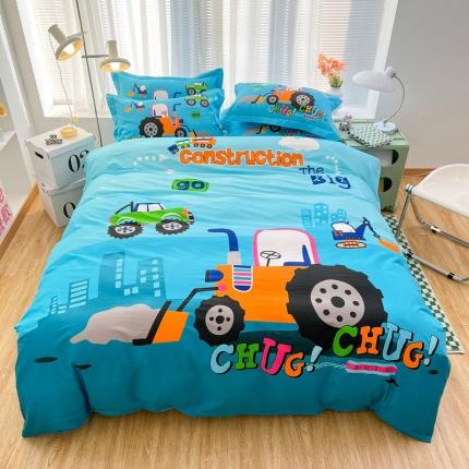 91家纺网 家纺一手货源 找家纺 金爱家 2023新款大版纯棉卡通四件套 淘气宝贝