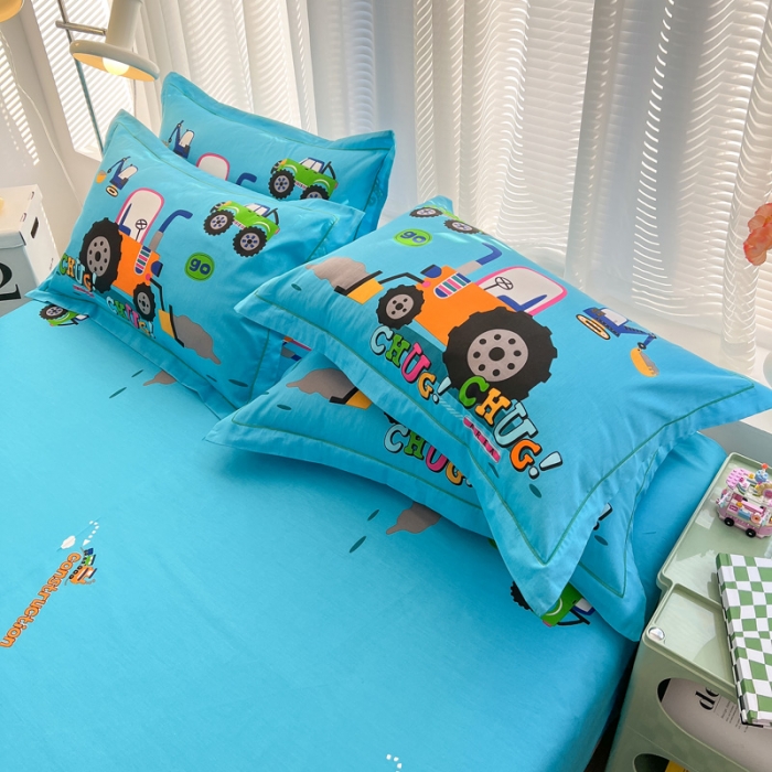 91家纺网 家纺一手货源 找家纺 金爱家 2023新款大版纯棉卡通四件套 淘气宝贝