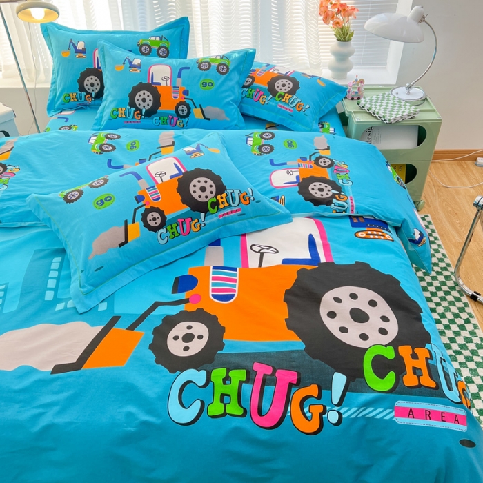 91家纺网 家纺一手货源 找家纺 金爱家 2023新款大版纯棉卡通四件套 淘气宝贝