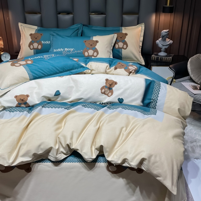 91家纺网 家纺一手货源 找家纺 金爱家 2023新款大版纯棉卡通四件套 童年记忆