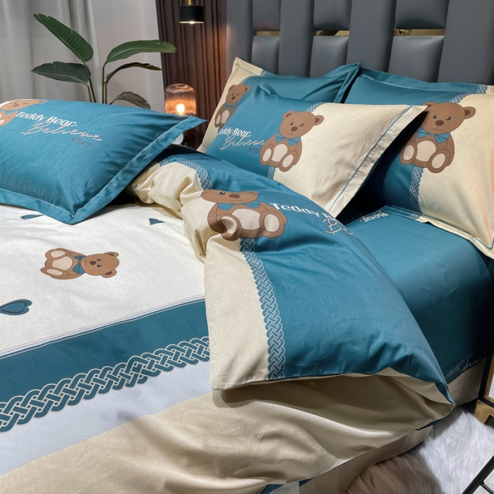 91家纺网 家纺一手货源 找家纺 金爱家 2023新款大版纯棉卡通四件套 童年记忆