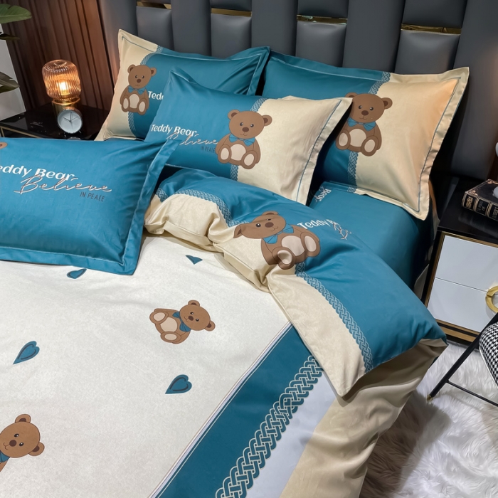 91家纺网 家纺一手货源 找家纺 金爱家 2023新款大版纯棉卡通四件套 童年记忆