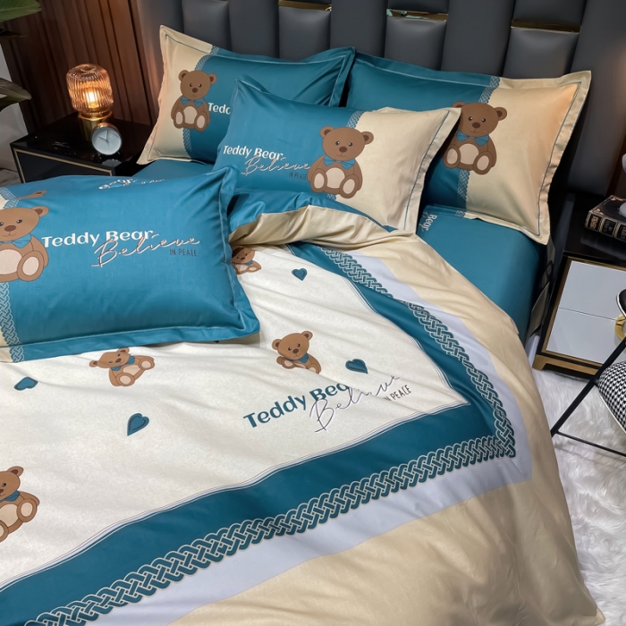 91家纺网 家纺一手货源 找家纺 金爱家 2023新款大版纯棉卡通四件套 童年记忆