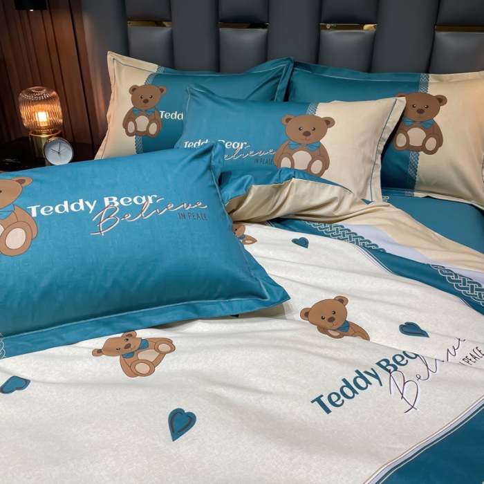 91家纺网 家纺一手货源 找家纺 金爱家 2023新款大版纯棉卡通四件套 童年记忆