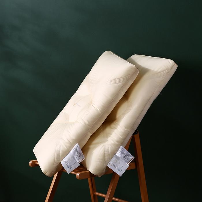 91家纺网 家纺一手货源 找家纺 2022新品刺绣臻丝亲肤SPA透气护颈椎枕芯安睡美容枕头