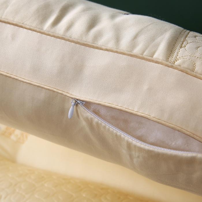 91家纺网 家纺一手货源 找家纺 2022新品刺绣臻丝亲肤SPA透气护颈椎枕芯安睡美容枕头