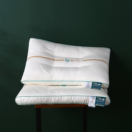 91家纺网 家纺一手货源 找家纺 2022新品刺绣氧颜蛋白SPA透气护颈椎枕芯安睡美容枕头