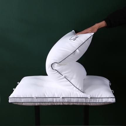 2021新品全棉40S贡缎二合一羽丝绒枕芯可拆卸子母枕头