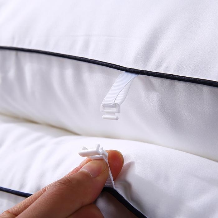 91家纺网 家纺一手货源 找家纺 2021新品全棉40S贡缎二合一羽丝绒枕芯可拆卸子母枕头