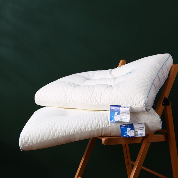 91家纺网 家纺一手货源 找家纺 2022新品刺绣牛奶亲肤SPA透气护颈椎枕芯安睡柔软枕头