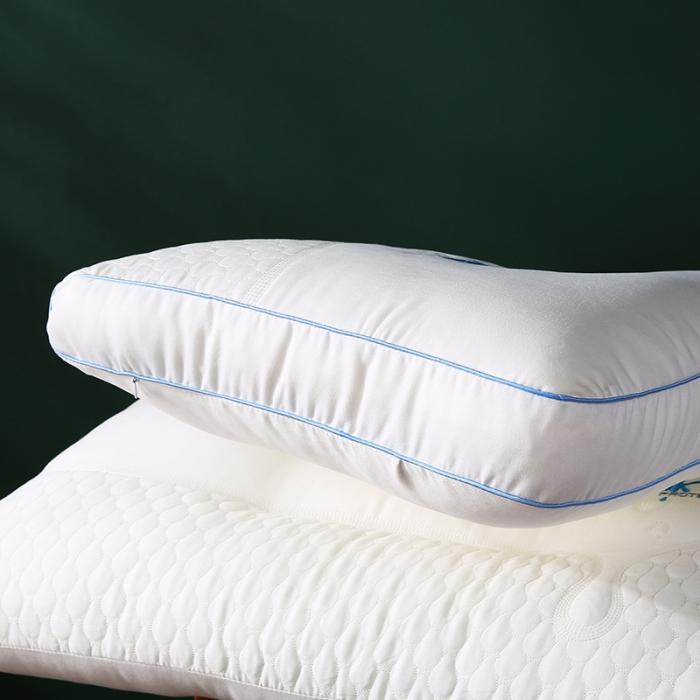 91家纺网 家纺一手货源 找家纺 2022新品刺绣牛奶亲肤SPA透气护颈椎枕芯安睡柔软枕头