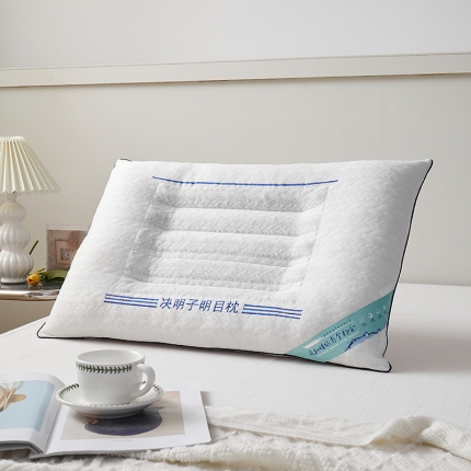 91家纺网 家纺一手货源 找家纺 2023新款草本花香决明子养护枕针织护颈枕芯48*74cm