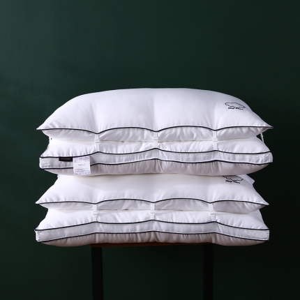 91家纺网 家纺一手货源 找家纺 2021新品全棉40S贡缎二合一羽丝绒枕芯可拆卸子母枕头