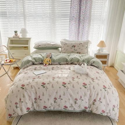 珺柔家纺 2022新款13372全棉印花四件套（三） 小时光