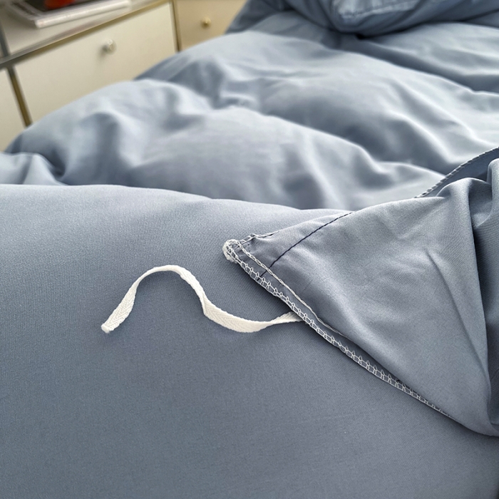 91家纺网 家纺一手货源 找家纺 曼谷家纺纯色简约刺绣四件套柔软磨毛床上用字母海盐芝士