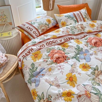 91家纺网 家纺一手货源 找家纺 麦伦美式田园风小碎花40支13372斜纹全棉单被套过年不打烊 赛琳