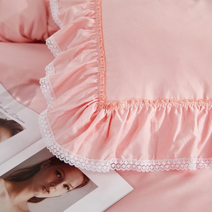 91家纺网 家纺一手货源 找家纺 （总）亲亲公主 新款全棉韩版公主风刺绣四件套