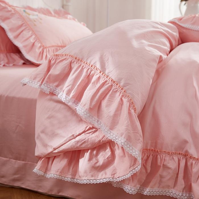 91家纺网 家纺一手货源 找家纺 （总）亲亲公主 新款全棉韩版公主风刺绣四件套